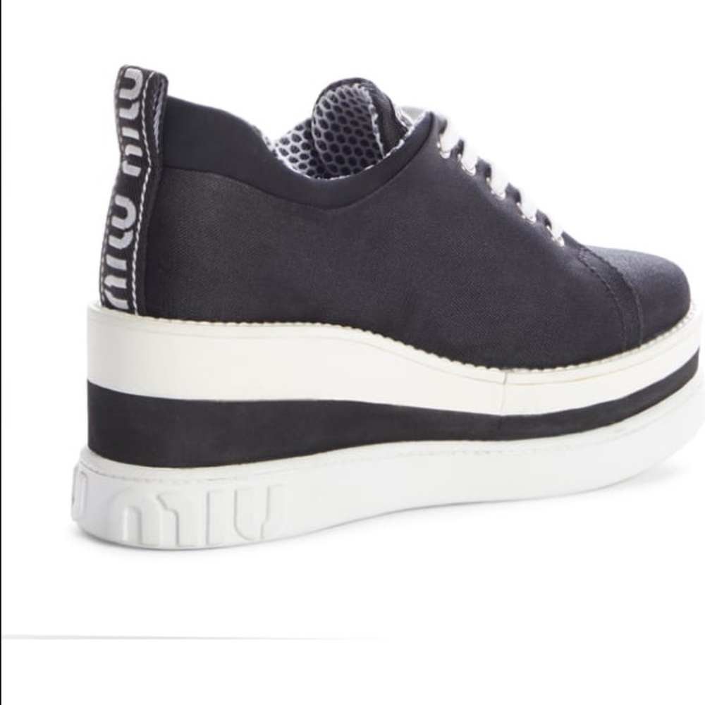 Miu miu Platform Wedge Sneaker